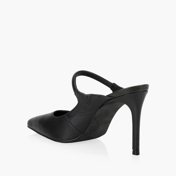 Black Slip on Heels - WISHBONE NADIVA 2 Women - Picture 3 of 4